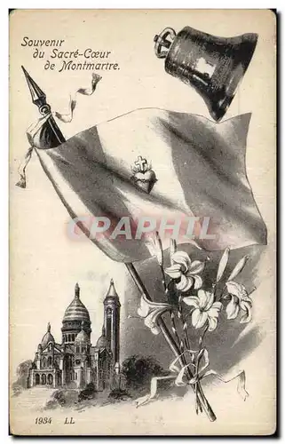 Cartes postales Paris Souvenir du Sacre Coeur de Montmartre Cloche