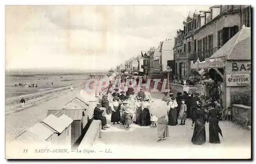 Cartes postales St Aubin sur mer La digue