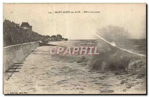 Cartes postales St Aubin sur mer Effets de vagues