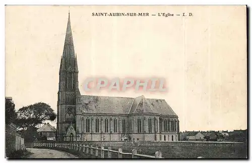 Cartes postales St Aubin sur mer L&#39eglise