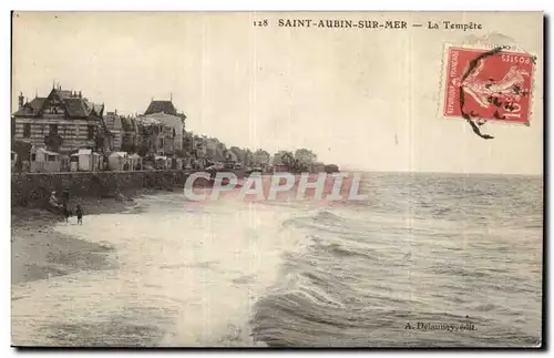 Ansichtskarte AK St Aubin sur mer La tempete