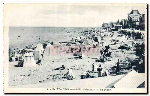 Cartes postales St Aubin sur mer La plage