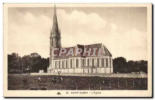 Cartes postales St Aubin sur mer L&#39eglise