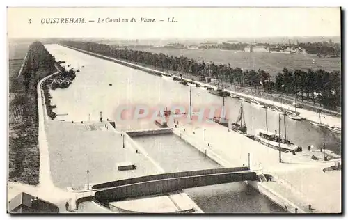 Cartes postales Ouistreham Le canal vu du phare