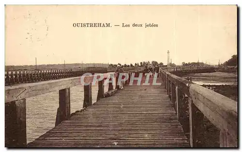 Cartes postales Ouistreham Les deux jetees Phare Lighthouse