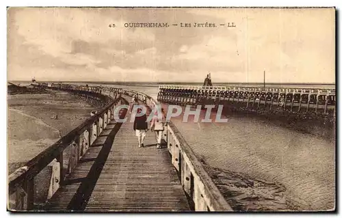 Cartes postales Ouistreham Les deux jetees