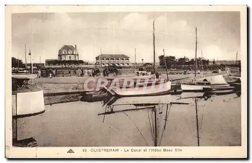 Cartes postales Ouistreham Le canal et l&#39hotel beau site