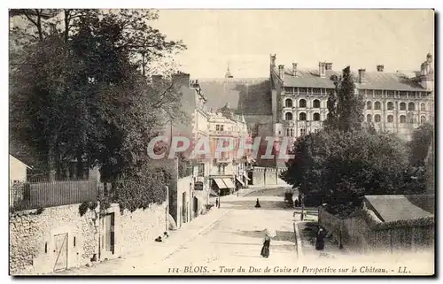 Cartes postales Blois Tour du duc de Guise et perspective sur le chateau