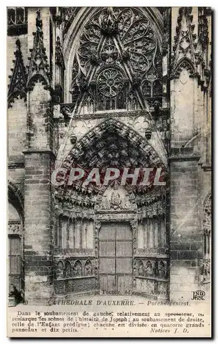 Ansichtskarte AK Auxerre Cathedrale Porche central