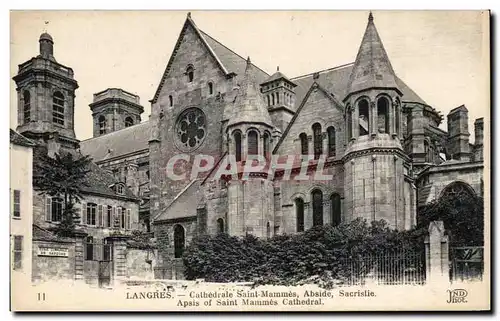 Cartes postales Langres Cathedrale Saint Mammes Aside