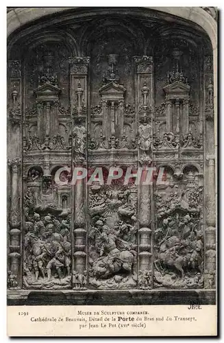 Ansichtskarte AK Beauvais CAthedrale Detail de la porte du bras sud du transept par Jean le pot