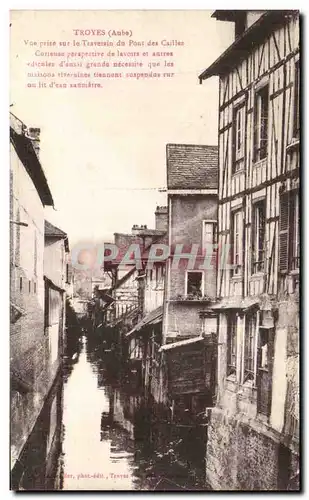 Ansichtskarte AK Troyes Vue prise sur le Traversin du pont des Cailles