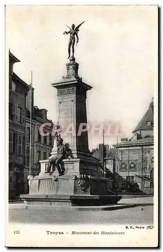 Ansichtskarte AK Troyes Monument des bienfaiteurs