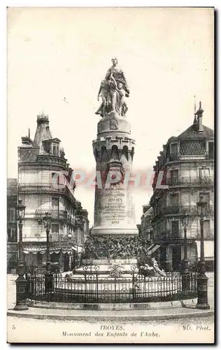 Cartes postales Troyes Monument des enfants de l'Aube