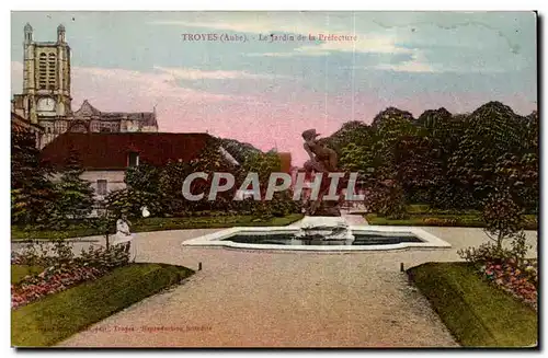 Cartes postales Troyes Le jardin de la Prefecture