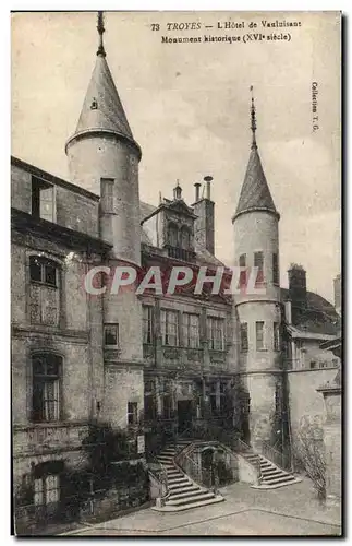 Cartes postales Troyes Hotel de Vauluisant Monument historique