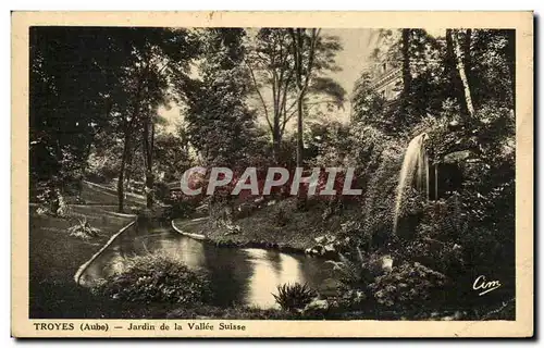 Troyes Cartes postales Jardin de la vallee suisse