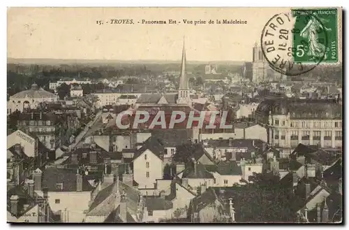 Troyes Cartes postales Panorama Est Vue prise de la madeleine