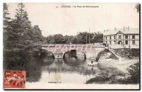 Troyes Ansichtskarte AK Le pont de St Jacques ( animee )