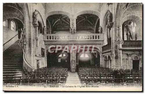 Troyes Cartes postales Le calvaire de l'eglise Saint Nicolas