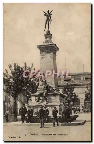 Cartes postales Troyes Monument des Bienfaiteurs