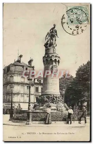 Cartes postales Troyes Le monument des enfants de l'aube