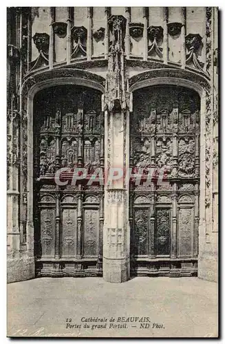 Ansichtskarte AK Cathedrale de Beauvais Portes du grand portail