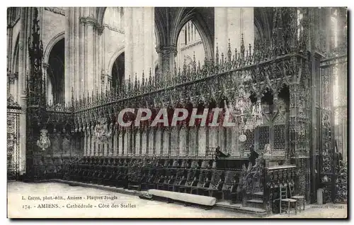 Cartes postales Cathedrale Amiens Cote des stalles