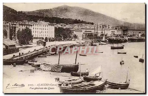 Ansichtskarte AK Ajaccion Vue generale des quais Corse Corsica