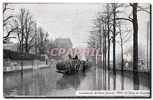 Ansichtskarte AK Paris Inondations Janvier 1910 Crues de la Seine Le quai de Grenelle