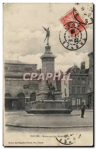 Troyes Ansichtskarte AK Monument des Bienfaiteurs