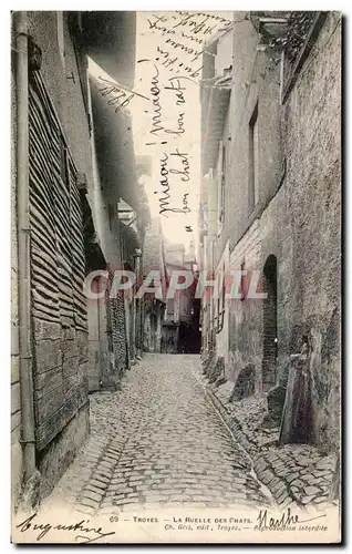 Troyes Ansichtskarte AK La ruelle des chats