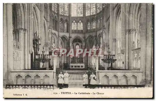 Troyes Cartes postales Cathedrale le choeur