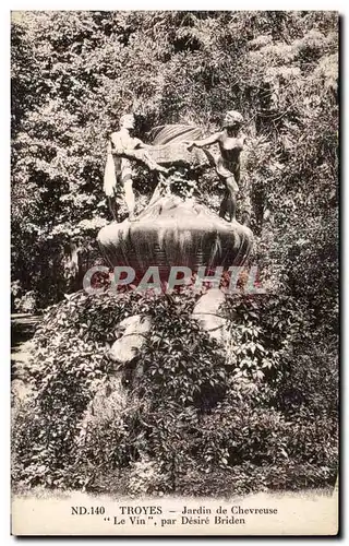 Troyes Cartes postales Jardin de Chevreuse Le vin par Desire Briden