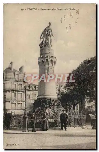 Troyes Cartes postales Monument des enfants de l'aube