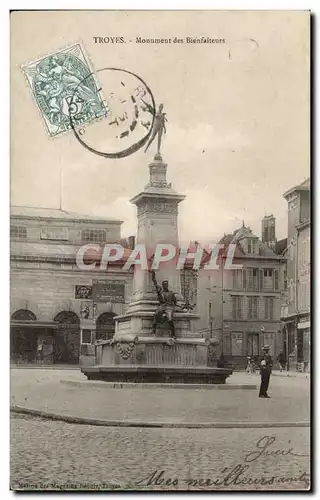 Troyes Cartes postales Monument des Bienfaiteurs