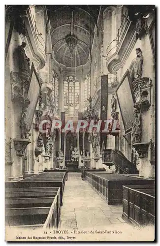 Troyes Cartes postales Interieur de Saint Pantaleon