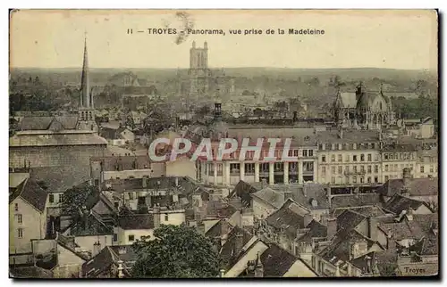 Troyes Cartes postales Panorama vue prise de la Madeleine