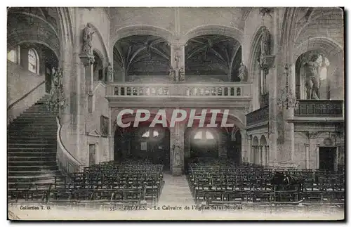 Troyes Cartes postales Le calvaire de l'eglise Saint Nicolas