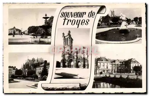 Troyes Moderne Karte Souvenir