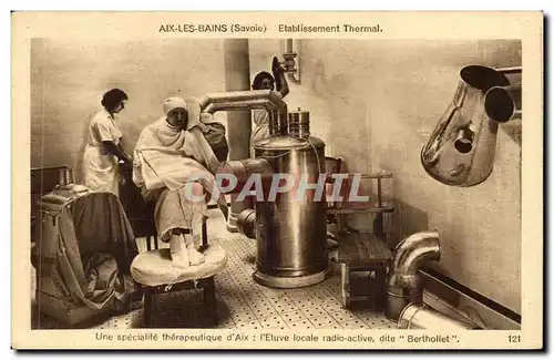 Cartes postales Aix les Bains Etablissement thermal Une specialite therapeutique d&#39Aix L&#39etuve radio activ