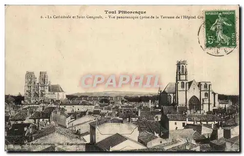 Cartes postales Toul La cathedrae et Sint Gengoult Vue panoramique