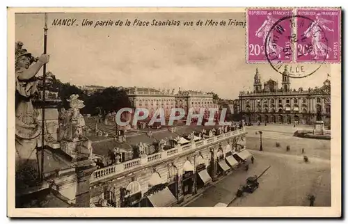 Cartes postales Nancy Une partie de la place Stanislas vue de l&#39arc de triomphe