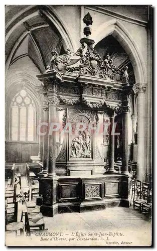 Cartes postales Chaumont Eglise Saint Jean Baptiste Banc d'oeuvre par Bouchardon
