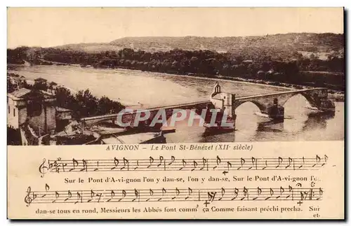 Cartes postales Avignon Le pont St Benezet