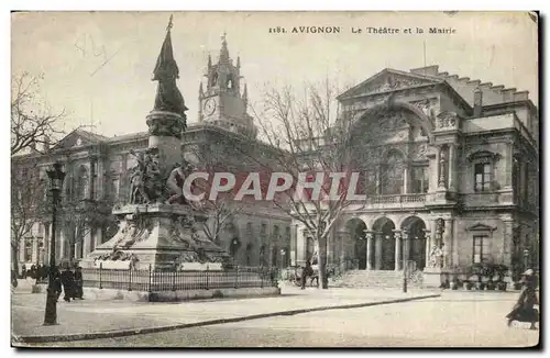 Avignon Cartes postales Le theatre et la mairie