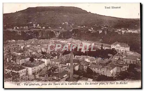 Ansichtskarte AK Toul Vue generale prise des tours de la cathedrale