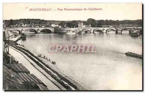 Ansichtskarte AK Montereau Vue panoramique du confluent