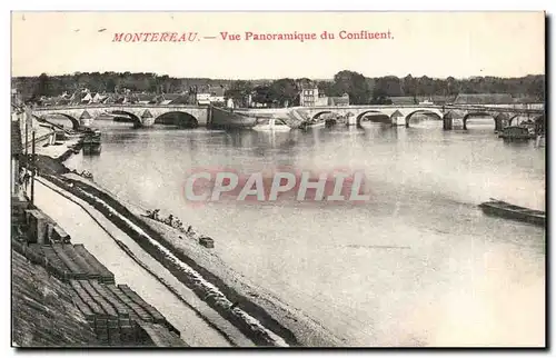 Cartes postales Montereau Vue panoramique du confluent