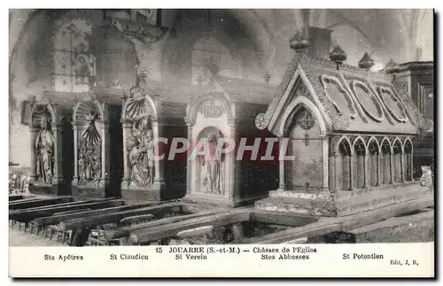 Ansichtskarte AK Jouarre Chasses de l&#39eglise Apotres Claudien Verein Abbesses